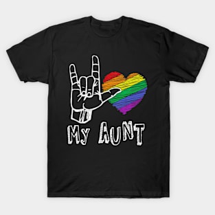 I Love My Aunt, Cute LGBT Pride Flag T-Shirt